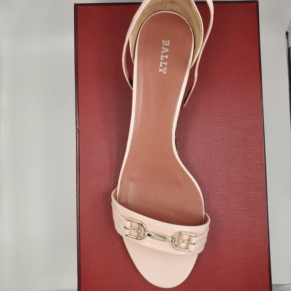 bally cloto calf patent leather women shoes sandals petal bnwt - Picture 7 of 12